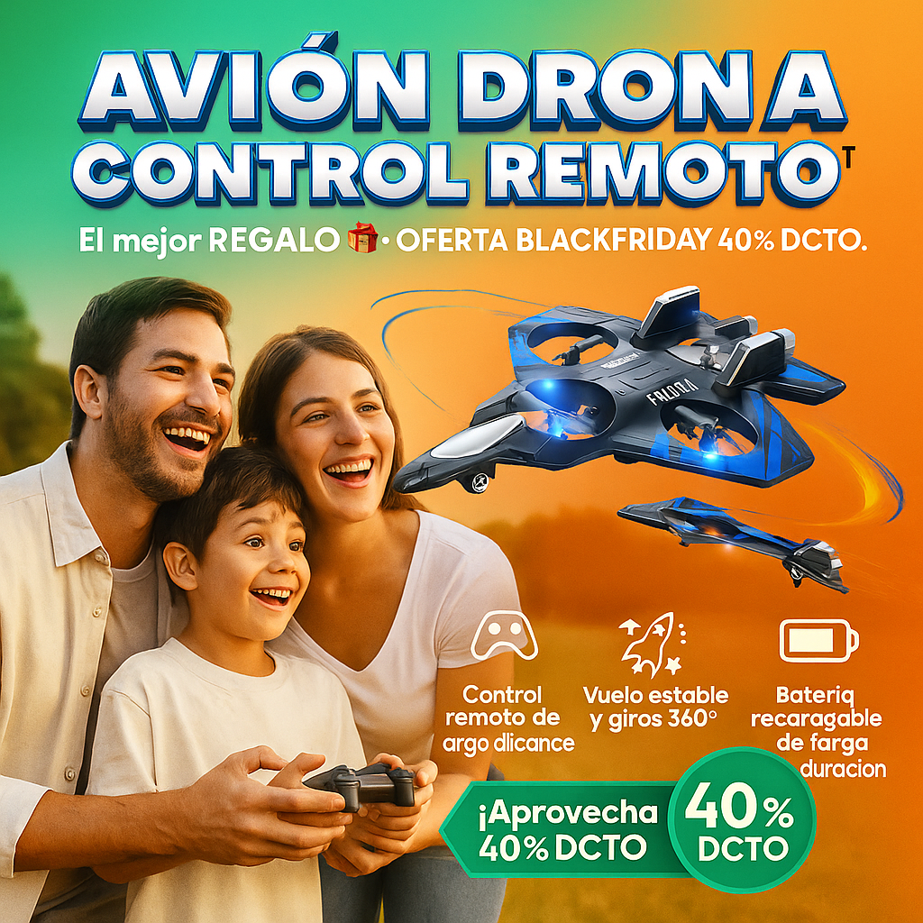 Avión Dron a Control Remoto™ El mejor REGALO 🎁 OFERTA BLACKFRIDAY 40% DCTO.