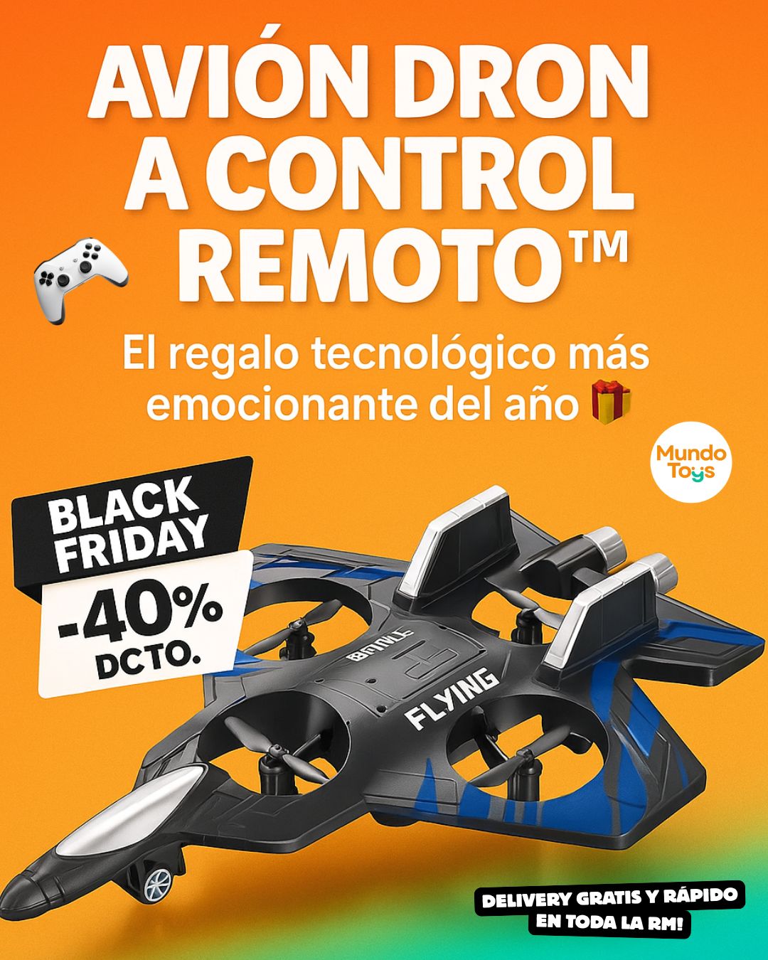 Avión Dron a Control Remoto™ El mejor REGALO 🎁 OFERTA BLACKFRIDAY 40% DCTO.